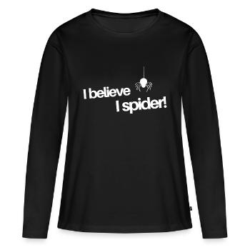 Je crois que je spider - T-shirt manches longues Premium bio Femme - noir - Devant - Julia (174cm)