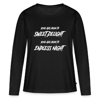 Goth Certains sont nés pour la joie douce, certains - T-shirt manches longues Premium bio Femme - noir - Devant - Julia (174cm)