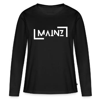 Mayence - T-shirt manches longues Premium bio Femme - noir - Devant - Julia (174cm)