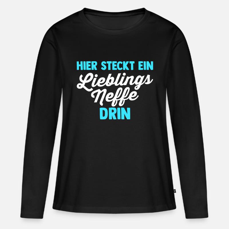 Neffe - Frauen Premium Bio Langarmshirt - Schwarz