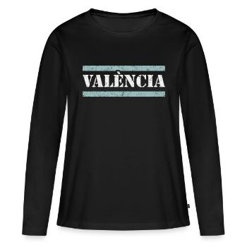 Valence - T-shirt manches longues Premium bio Femme - noir - Devant - Julia (174cm)