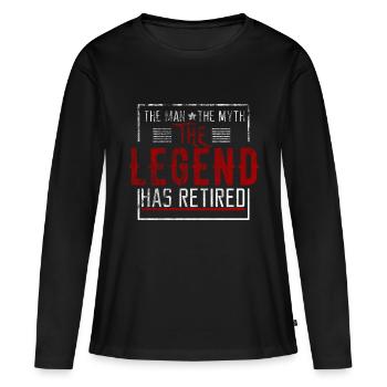 La légende a retraité cadeau de retraite grand-père - T-shirt manches longues Premium bio Femme - noir - Devant - Julia (174cm)