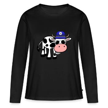 bull - Women's Premium Organic Long Sleeve Shirt - black - Front - Julia (174cm)