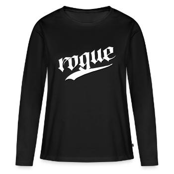 escroc voyou schelm bandit pointu chemise de garçon - T-shirt manches longues Premium bio Femme - noir - Devant - Julia (174cm)