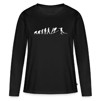 Sports d’hiver de combiné nordique - T-shirt manches longues Premium bio Femme - noir - Devant - Julia (174cm)