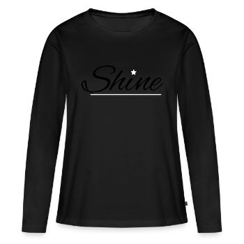 Briller - T-shirt manches longues Premium bio Femme - noir - Devant - Julia (174cm)