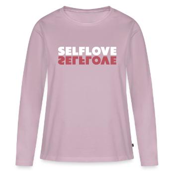 Selflove and self-confidence, independent - Women's Premium Organic Long Sleeve Shirt - dusky pink - Front - Julia (174cm)