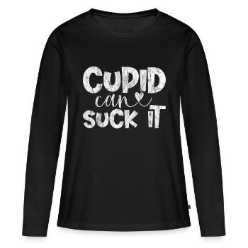 Cupidon peut le sucer 3 - T-shirt manches longues Premium bio Femme - noir - Devant - Julia (174cm)