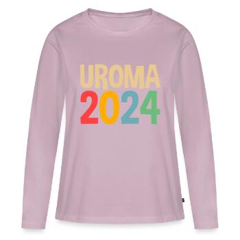 Urgroßmutter 2024 Uroma - Frauen Premium Bio Langarmshirt - Altrosa - Vorne - Julia (174cm)