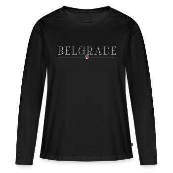 J’adore Belgrade - T-shirt manches longues Premium bio Femme - noir - Devant - Julia (174cm)