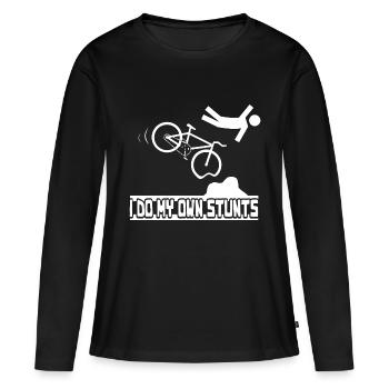 Je fais mes propres cascades - T-shirt manches longues Premium bio Femme - noir - Devant - Julia (174cm)