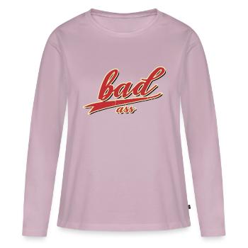 bad ass boy asshole bandit ganowe dieb mugger cap - Frauen Premium Bio Langarmshirt - Altrosa - Vorne - Julia (174cm)