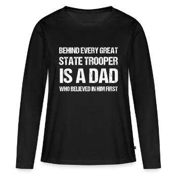 Papa Policier Du Service de Police Policier - T-shirt manches longues Premium bio Femme - noir - Devant - Julia (174cm)