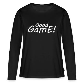Jeu PC de jeu - T-shirt manches longues Premium bio Femme - noir - Devant - Julia (174cm)