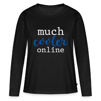 Much Cooler Online 4 - Women's Premium Organic Long Sleeve Shirt - black - Front - Julia (174cm)