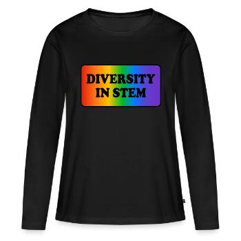Diversité dans les STIM - T-shirt manches longues Premium bio Femme - noir - Devant - Julia (174cm)