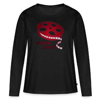 Cinéma amateur de cinéma - T-shirt manches longues Premium bio Femme - noir - Devant - Julia (174cm)