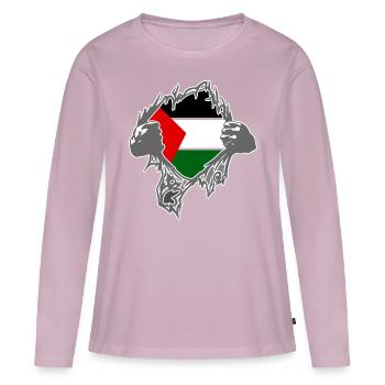 Palästina-Korps - Frauen Premium Bio Langarmshirt - Altrosa - Vorne - Julia (174cm)