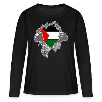 Palestine Corps - Women's Premium Organic Long Sleeve Shirt - black - Front - Julia (174cm)