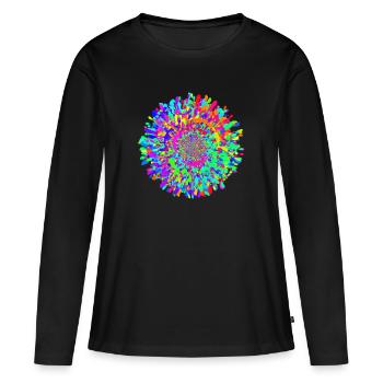 Splish Splash - T-shirt manches longues Premium bio Femme - noir - Devant - Julia (174cm)