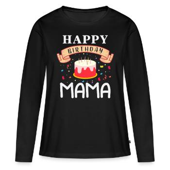 Idée cadeau de mère pour l’anniversaire Meilleure mère - T-shirt manches longues Premium bio Femme - noir - Devant - Julia (174cm)