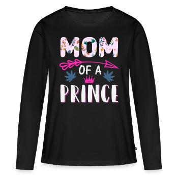 Idée cadeau de mère pour la fête des mères Meilleure mère - T-shirt manches longues Premium bio Femme - noir - Devant - Julia (174cm)