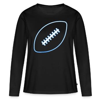 Joueur de football américain - T-shirt manches longues Premium bio Femme - noir - Devant - Julia (174cm)