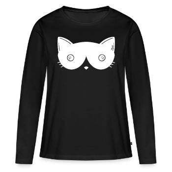Mikeavelli Catmom - Women's Premium Organic Long Sleeve Shirt - black - Front - Julia (174cm)