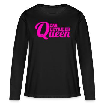 Car Detailer Queen Detailing Entretien automobile Femme - T-shirt manches longues Premium bio Femme - noir - Devant - Julia (174cm)