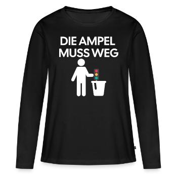 Les feux de circulation doivent disparaître - T-shirt manches longues Premium bio Femme - noir - Devant - Julia (174cm)