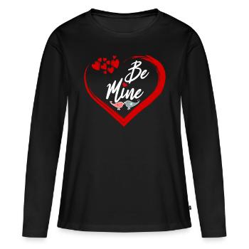 be mine - Women's Premium Organic Long Sleeve Shirt - black - Front - Julia (174cm)