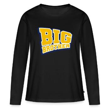 Frère - T-shirt manches longues Premium bio Femme - noir - Devant - Julia (174cm)