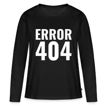ERROR 404 - Frauen Premium Bio Langarmshirt - Schwarz - Vorne - Julia (174cm)