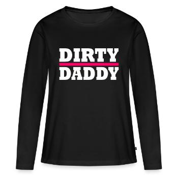 Dirty daddy - T-shirt manches longues Premium bio Femme - noir - Devant - Julia (174cm)