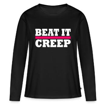 Beat it creep - Women's Premium Organic Long Sleeve Shirt - black - Front - Julia (174cm)