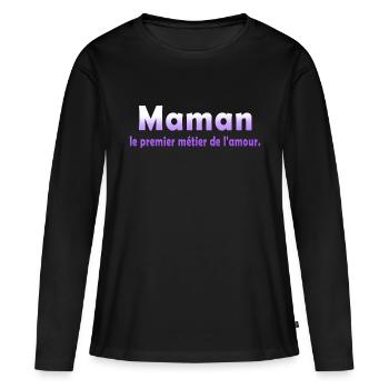 Mama Mutter Humor Witz Geschenk 1 - Frauen Premium Bio Langarmshirt - Schwarz - Vorne - Julia (174cm)