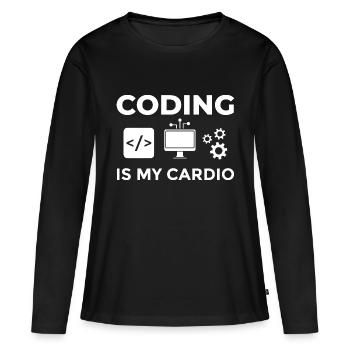 Software Development Software Developer Developer - Women's Premium Organic Long Sleeve Shirt - black - Front - Julia (174cm)