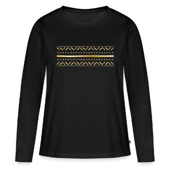 Rune Symbole Cadeau Ornement Ethnique Art - T-shirt manches longues Premium bio Femme - noir - Devant - Julia (174cm)