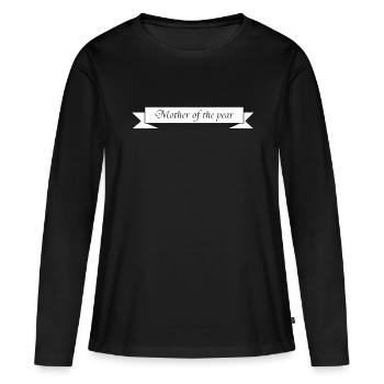 Mother of the year - Women's Premium Organic Long Sleeve Shirt - black - Front - Julia (174cm)
