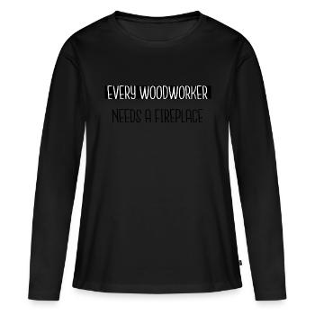 bday présent Lumberjack - T-shirt manches longues Premium bio Femme - noir - Devant - Julia (174cm)