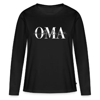 Beste Oma Geschenk Familie Großmutter Geschenke - Frauen Premium Bio Langarmshirt - Schwarz - Vorne - Julia (174cm)