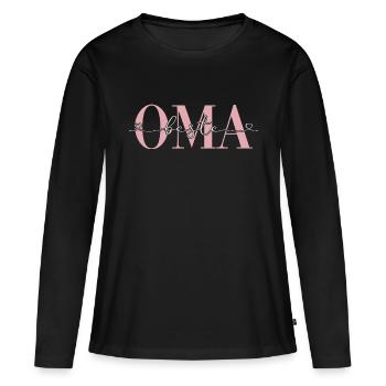 Beste Oma Geschenk Familie Großmutter Geschenke - Frauen Premium Bio Langarmshirt - Schwarz - Vorne - Julia (174cm)