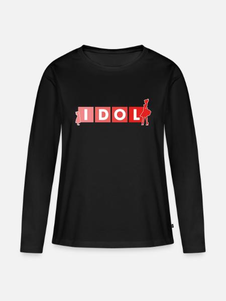 idol - Frauen Premium Bio Langarmshirt - Schwarz