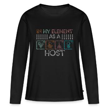 Radio Music Voice Channel - Women's Premium Organic Long Sleeve Shirt - black - Front - Julia (174cm)