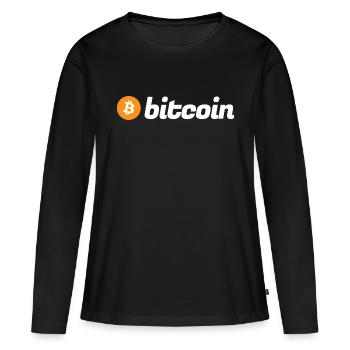 Bitcoin (Bitcoin) - Frauen Premium Bio Langarmshirt - Schwarz - Vorne - Julia (174cm)