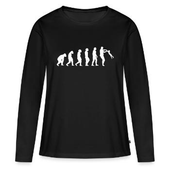 Daddy Kind Dad ich liebe Papa Vatertag Tochter - Frauen Premium Bio Langarmshirt - Schwarz - Vorne - Julia (174cm)