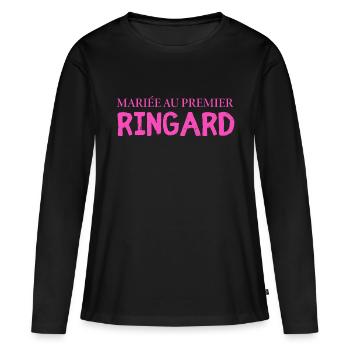Bachelorette party humor wedding - Women's Premium Organic Long Sleeve Shirt - black - Front - Julia (174cm)