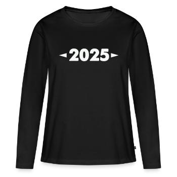 2025 - T-shirt manches longues Premium bio Femme - noir - Devant - Julia (174cm)