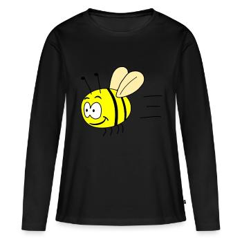 Funny bumblebee - Women's Premium Organic Long Sleeve Shirt - black - Front - Julia (174cm)