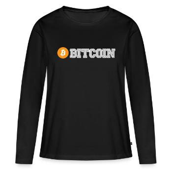 Bitcoin (Bitcoin) - Frauen Premium Bio Langarmshirt - Schwarz - Vorne - Julia (174cm)